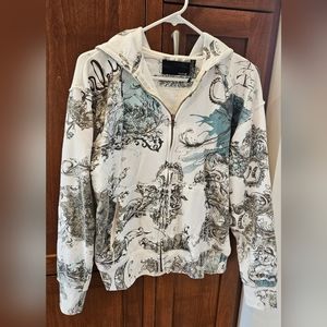 Hurley hood sweatshirt, full zip sz L